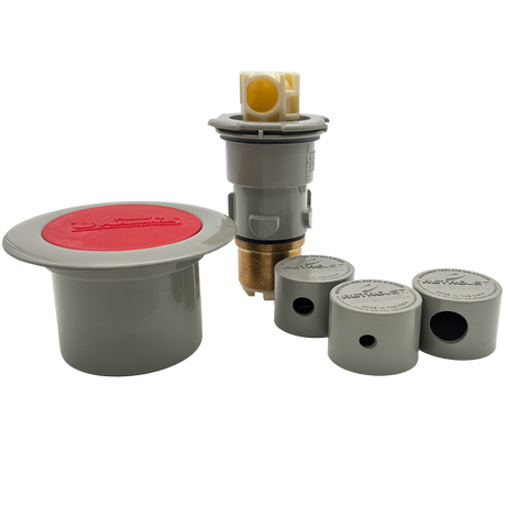 Paramount Pool Valet Retro single head kit in taupe with cap and fittings