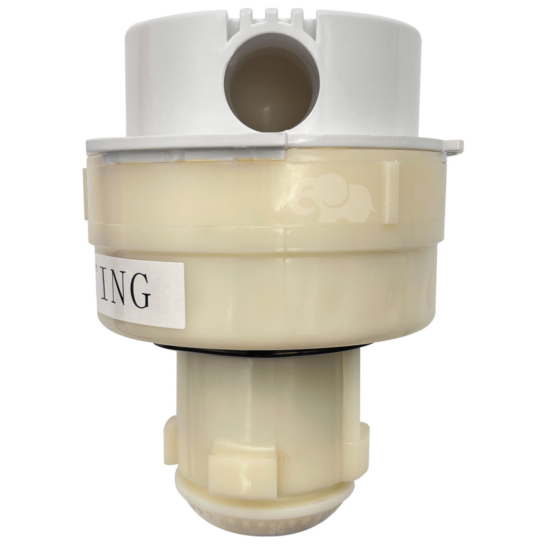 White Vanish single head kit component with translucent beige housing and top opening