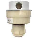 White Vanish single head kit component with translucent beige housing and top opening