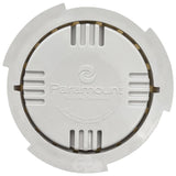 White Paramount Vanish single head kit cover with circular vented design and logo embossing
