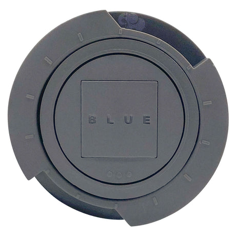 Gray Blue Square Q360 pop-up sprinkler head with nozzles, top view