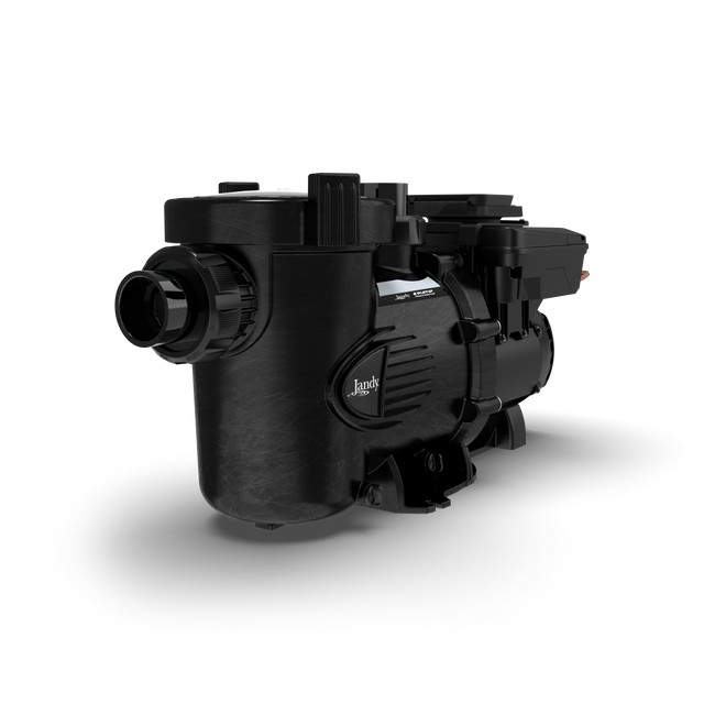 Jandy ePump variable-speed pool pump with mounted SpeedSet controller, black