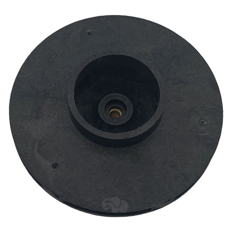 Black Pentair WhisperFlo pool pump impeller for 1 HP full-rated pumps, model 073128