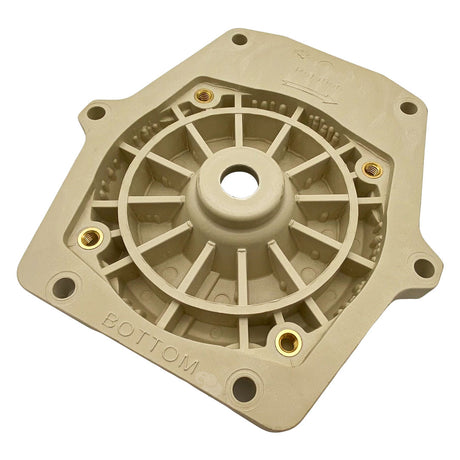Pentair IntelliFlo/WhisperFlo beige pump seal plate with mounting holes and threaded inserts