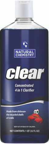 Natural Chemistry Clear 4-in-1 Chitosan Pool Clarifier 1 Qt | 13555NCM