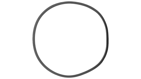 Black square rubber O-ring seal with white center insert