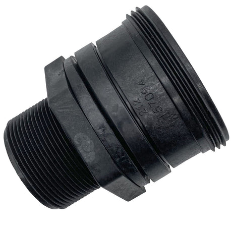 Black Pentair 2-inch Triton II bulkhead fitting kit with threaded ends