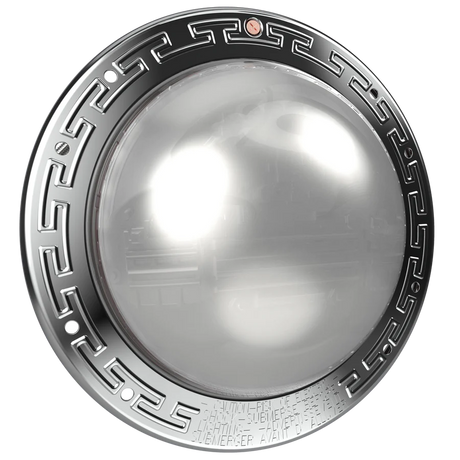 Pentair IntelliBrite Architectural Series 12V white pool light with decorative stainless steel faceplate