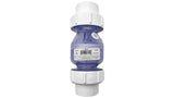 1-1/2" IPS PVC Clear True Union Spring Check Valve (Socket) | 1700C15