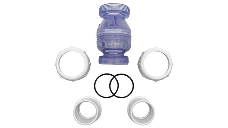 1-1/2" IPS PVC Clear True Union Spring Check Valve (Socket) | 1700C15