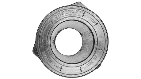 Pentair System 3 replacement pool filter cartridge, top view of round pleated OEM inner or outer filter pack
