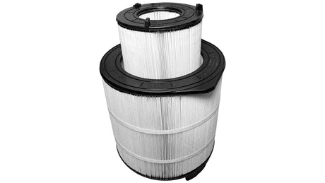 Pentair System 3 replacement pool filter cartridge pack with two pleated white cartridges and black end caps