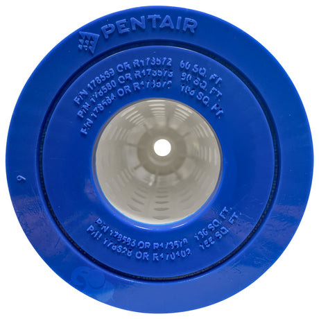 Pentair CNC Plus 520 replacement pool filter cartridge with blue end cap and central opening