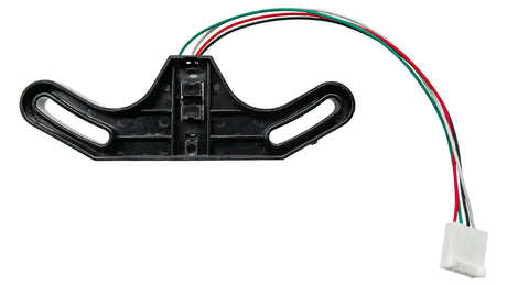 Black 8-port sensor assembly with dual mounting slots and multicolor wire harness connector
