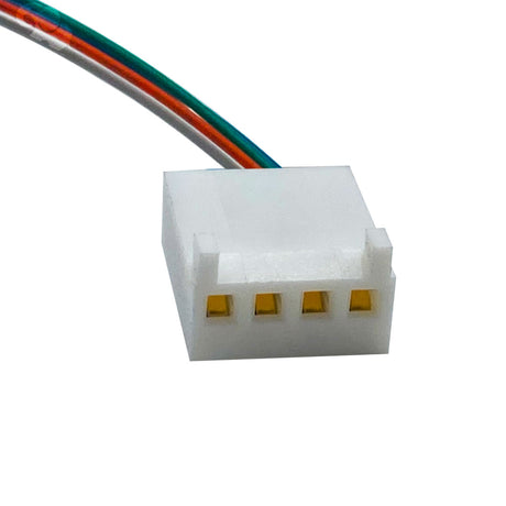 White 4-pin sensor connector with colored wires attached