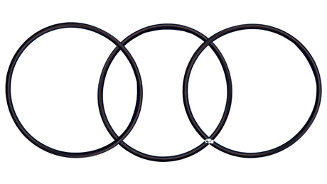 Three black rubber O-rings for Pentair in-floor LeafVac union set