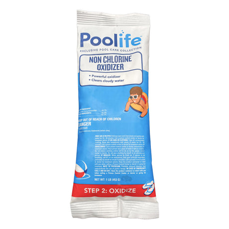 Poolife Non-Chlorine Oxidizer Shock Treatment 1 lb bag for clearing cloudy pool water