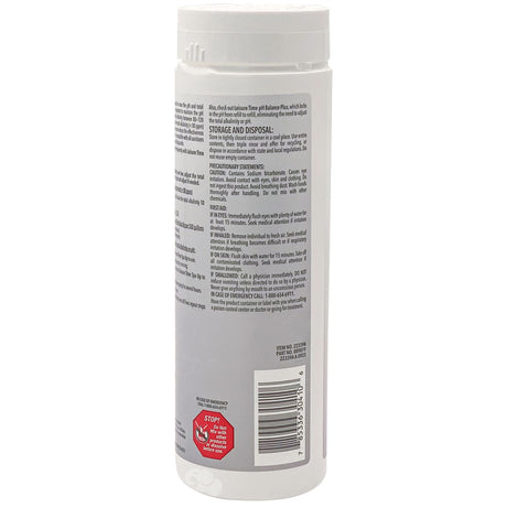 Leisure Time Spa Up pH increaser bottle for spas, back label view