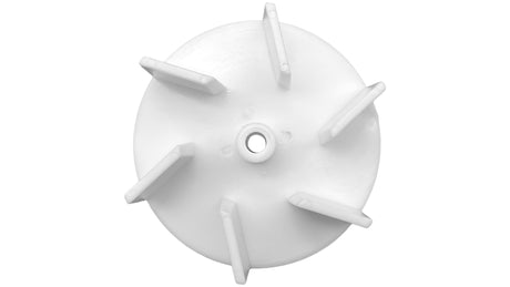 White plastic six-port ball valve rebuild gear with central hub and six raised fins
