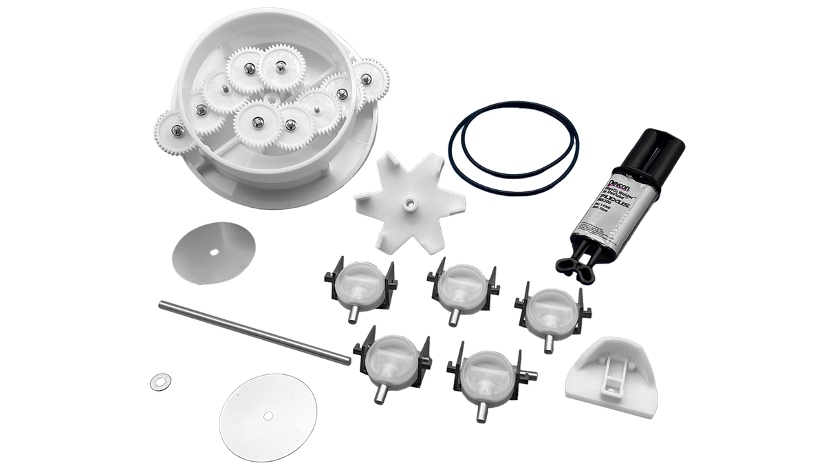 Top Feed Complete 5 Port T-Valve Retro-Fit Rebuild Gear Kit - Pentair In-Floor(A&A) | 230067
