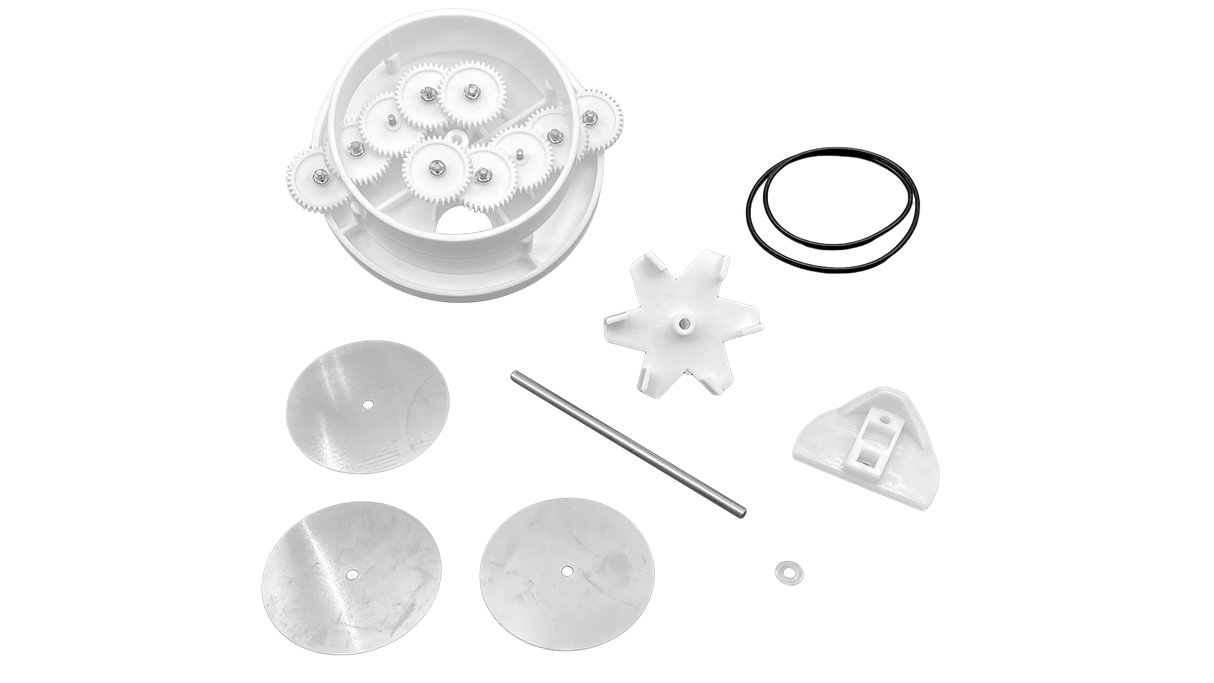 Top Feed Complete 6 Port T-Valve Rebuild Gear Kit - Pentair In-Floor(A&A) || 230068