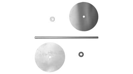 Pentair 2-inch low profile 6-port T-valve rebuild gear kit parts laid out on white background