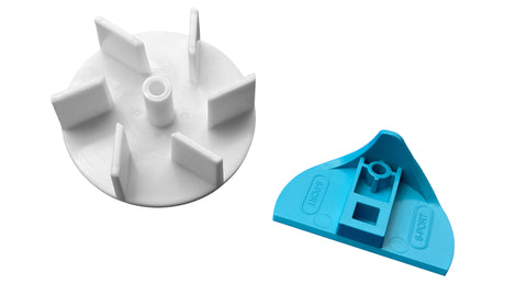 Pentair 2-inch low profile 6-port T-valve rebuild gear kit replacement parts, white and blue components
