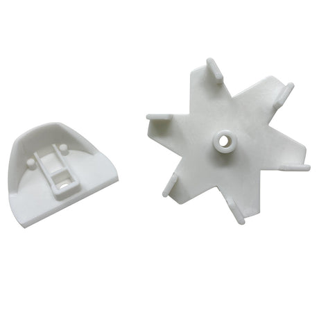 White plastic T-valve rebuild gear kit parts for Pentair in-floor pool system