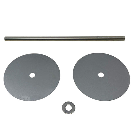 Top feed complete 5-port T-valve rebuild kit with shaft, two discs, and washer