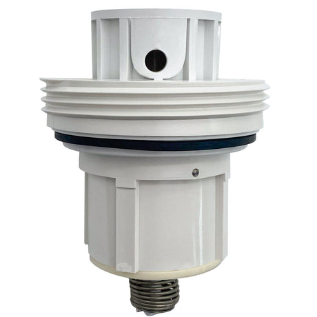 White Pentair retro-fit low flow Pool Valet replacement pop-up head with threaded base