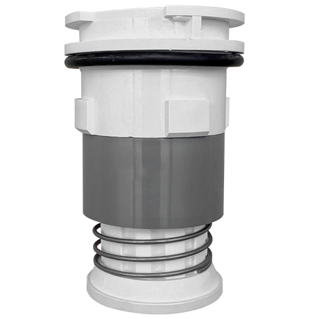 White and gray Gamma Series 4 Venturi G4V pop-up head with black O-ring and spring base