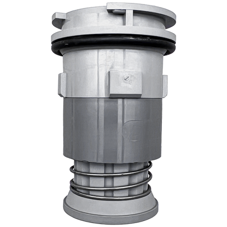 Light gray Pentair Gamma Series 4 Venturi G4V pop-up head with black O-ring and spring base