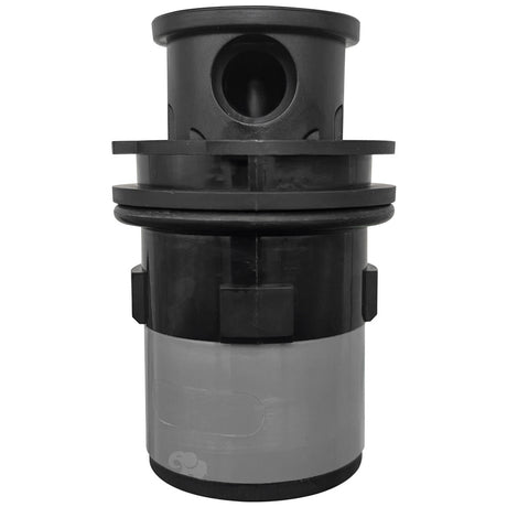 Black Gamma Series 4 Venturi G4V pop-up head sprinkler component with gray base and top opening