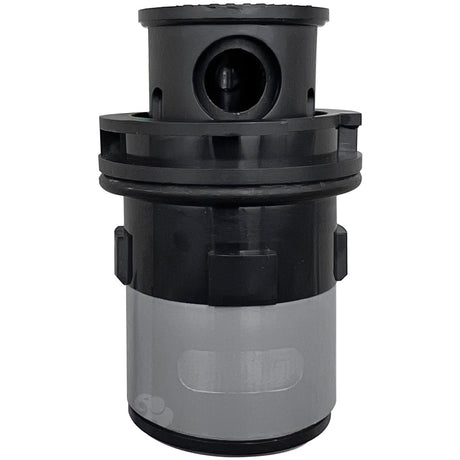Black Pentair G4 adjustable flow pop-up sprinkler head with gray base