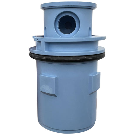 Blue Pentair G4 adjustable flow pop-up head with cylindrical housing and black O-ring seal