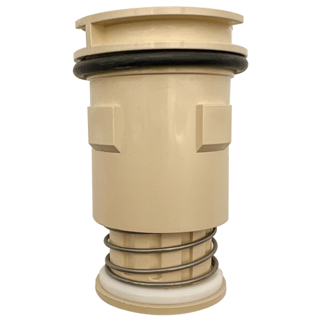 Tan Pentair G4 adjustable flow pop-up head with spring base and black O-ring seal