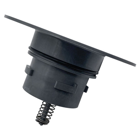 Black Turbo Clean adapter with spring-loaded base and mounting flange