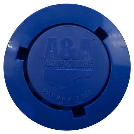 Dark blue Pentair Gamma Series 2 adjustable flow pop-up head with A&A Manufacturing logo
