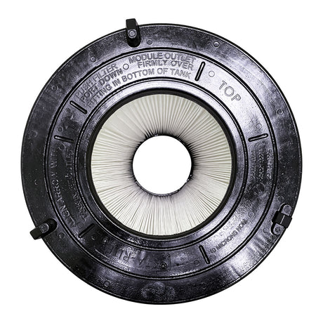 Pentair replacement pool filter cartridge with black end cap and white pleated center opening