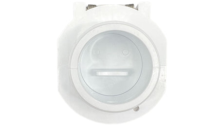 clear plastic vac lock cover with round center cap and mounting tabs