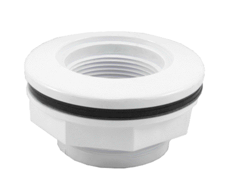 Vinyl Pool In/Out Fitting(1.5in FIP) White - manufacturer product image