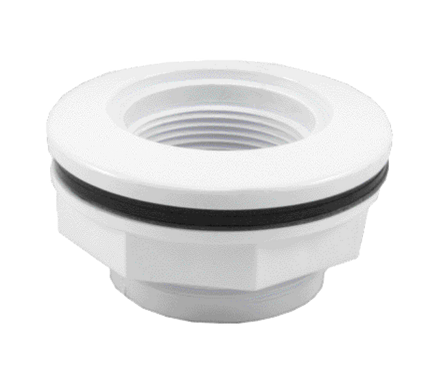 Vinyl Pool In/Out Fitting(1.5in FIP) White - manufacturer product image