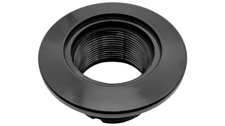 Black 1.5-inch threaded wall return fitting for gunite pool