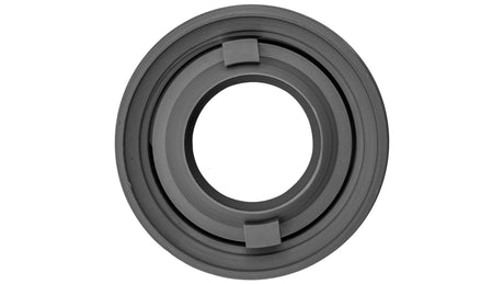 Gray flush mount return fitting with round opening and two mounting tabs