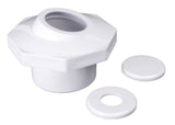 1.5" Slip White Wall Inlet Fitting with Snap-in Eyes - manufacturer product image