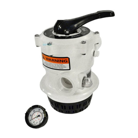 Pentair 1‑1/2″ 6‑Way TA (V‑Thread) Multiport Valve, White | 261124
