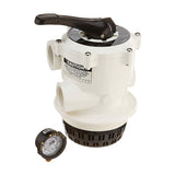 Pentair 1‑1/2″ 6‑Way TA (V‑Thread) Multiport Valve, White | 261124
