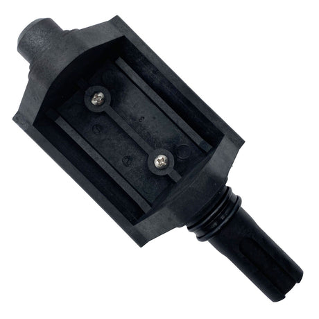 Black Pentair 2"–2.5" diverter assembly with cylindrical stem and two screws