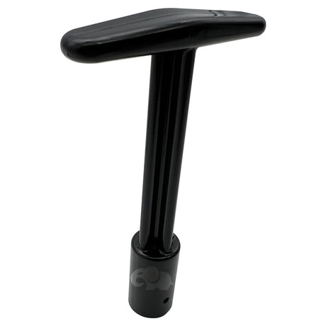 Black Zodiac CMP slide valve handle with T-shaped grip and cylindrical base