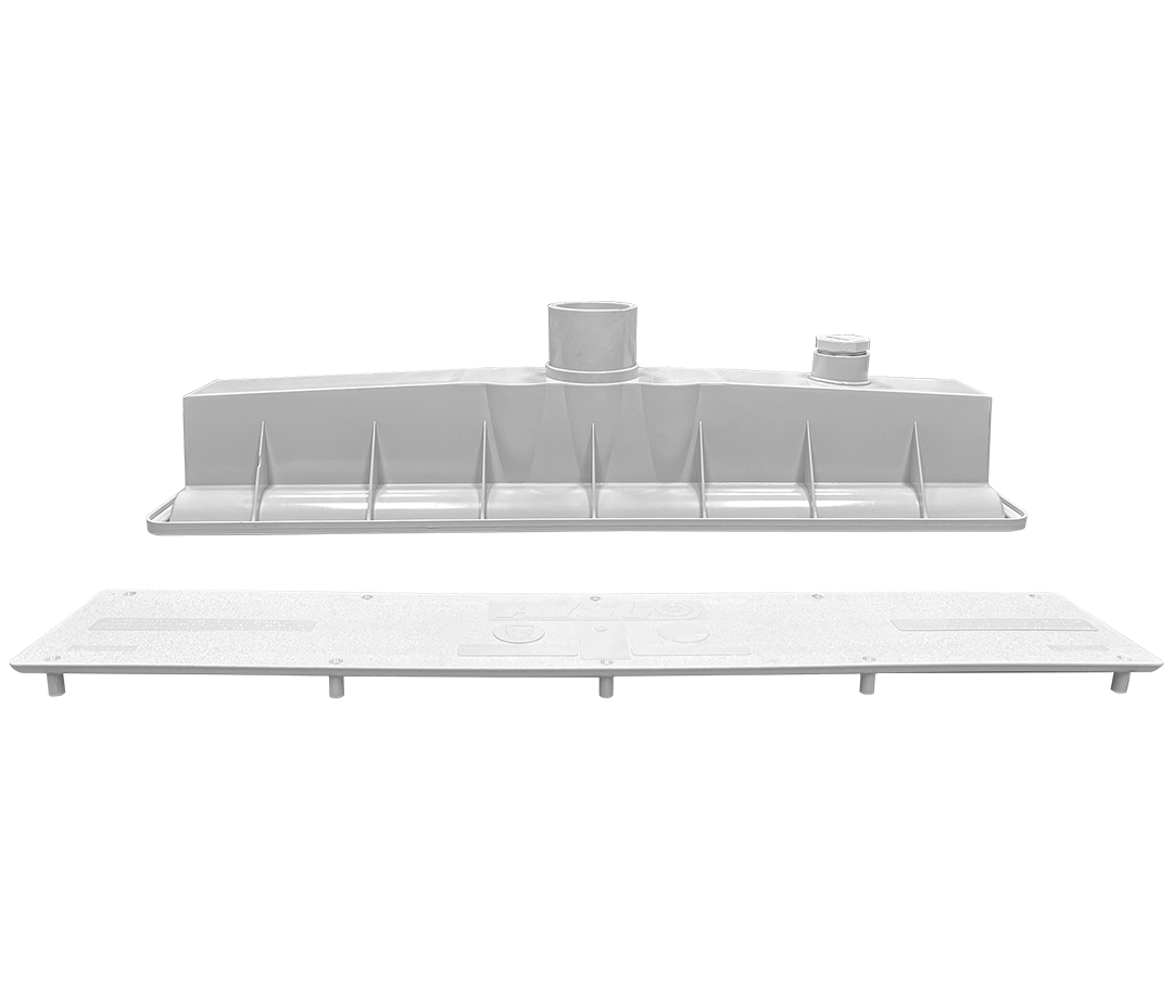 AVSC Single Standard Top Channel Drain White - Pentair In-Floor(A&A) | 285001
